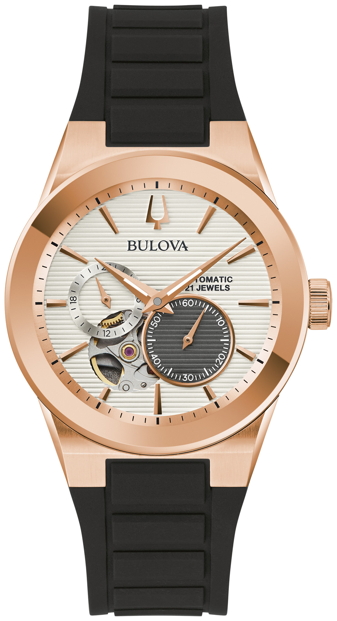 Silver-Tone Dial Stainless Steel Rubber Latin GRAMMY® 97A186 | Bulova